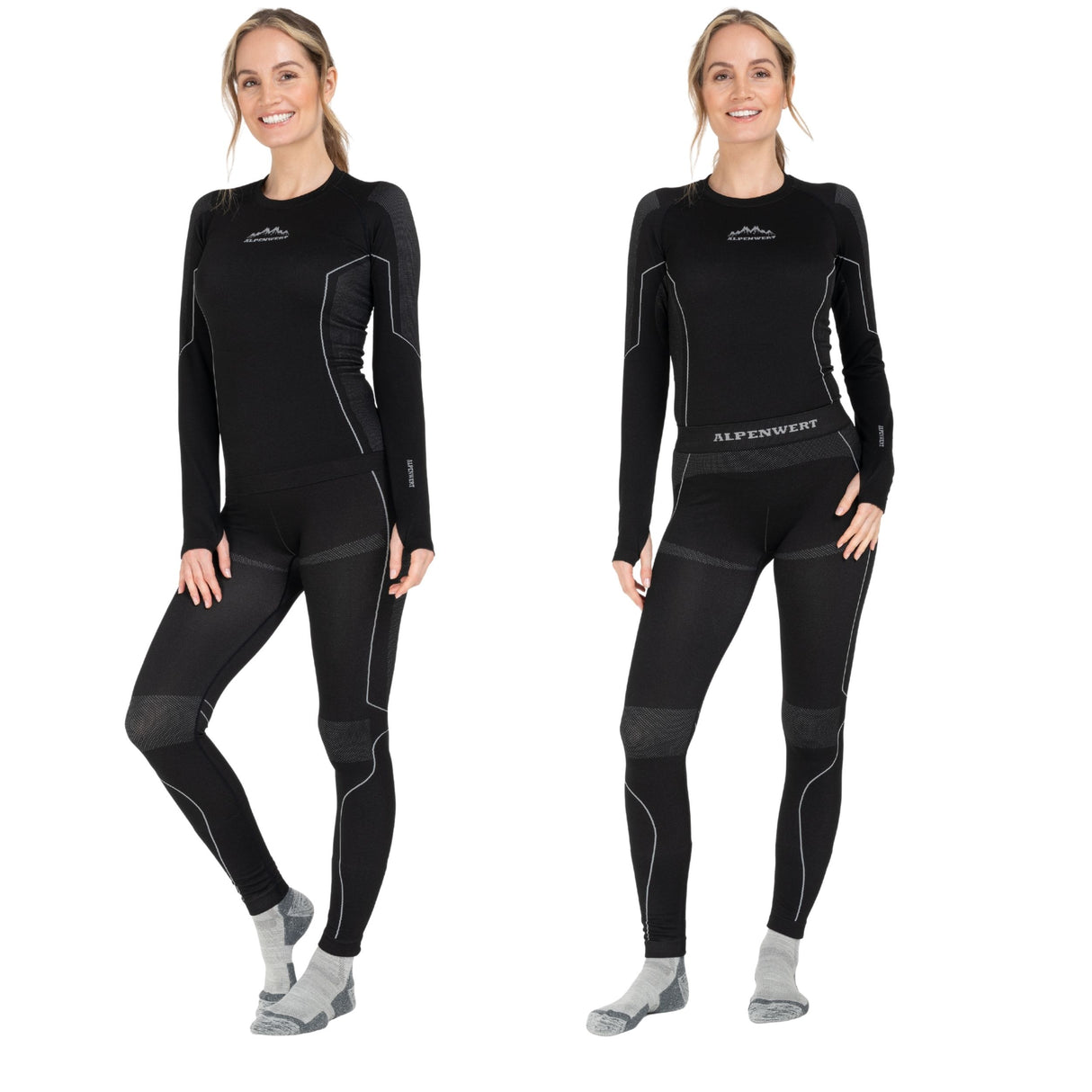 Thermounterwäsche Damen mit Daumenloch aus recyceltem Polyester