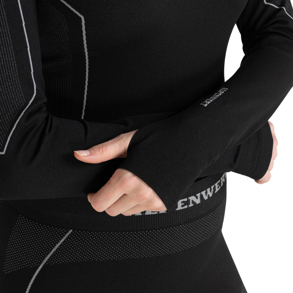 Thermounterwäsche Damen mit Daumenloch aus recyceltem Polyester