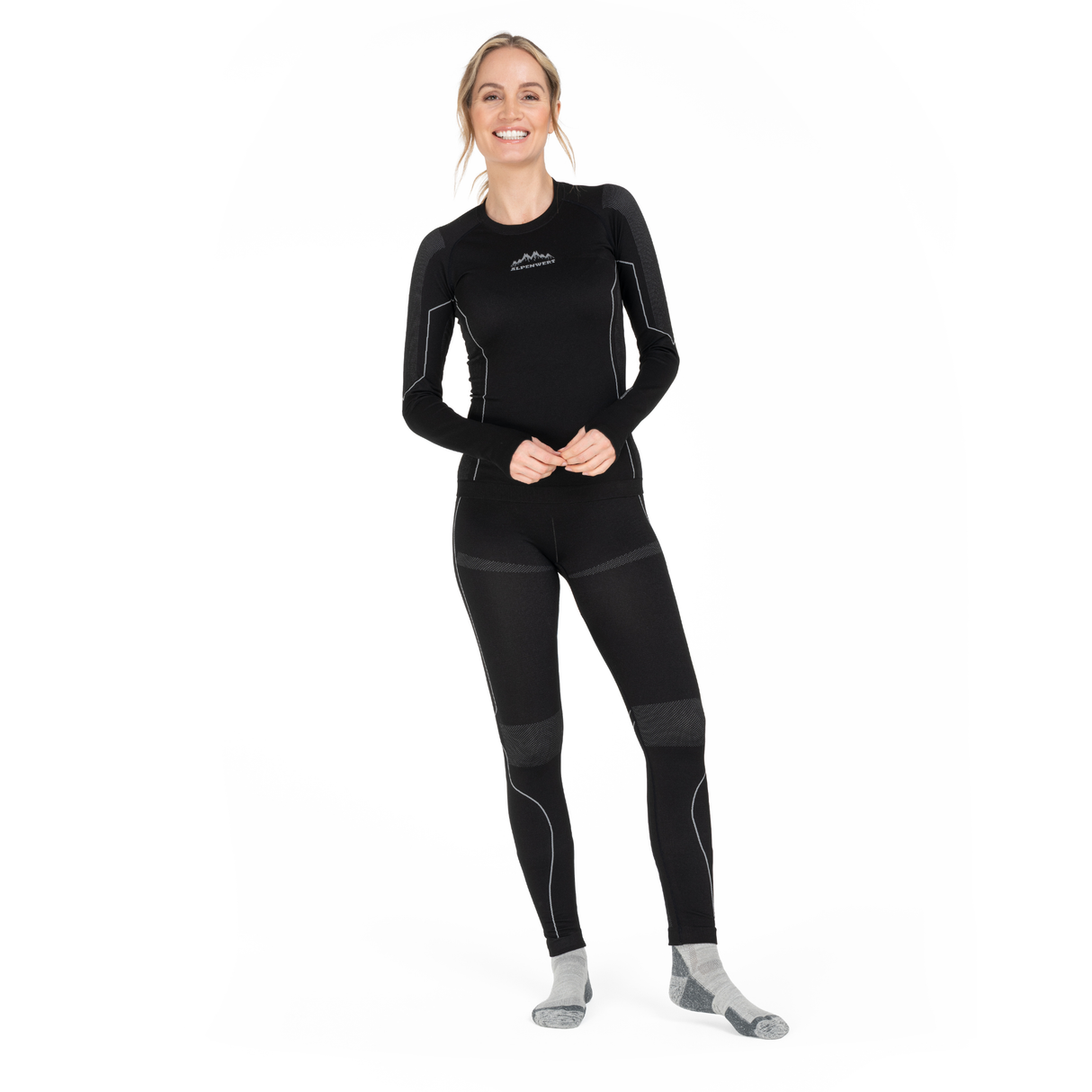 Thermounterwäsche Damen mit Daumenloch aus recyceltem Polyester
