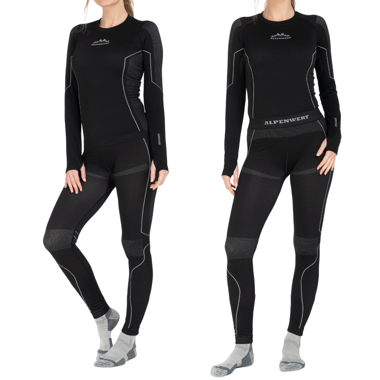 Thermounterwäsche Damen mit Daumenloch aus recyceltem Polyester