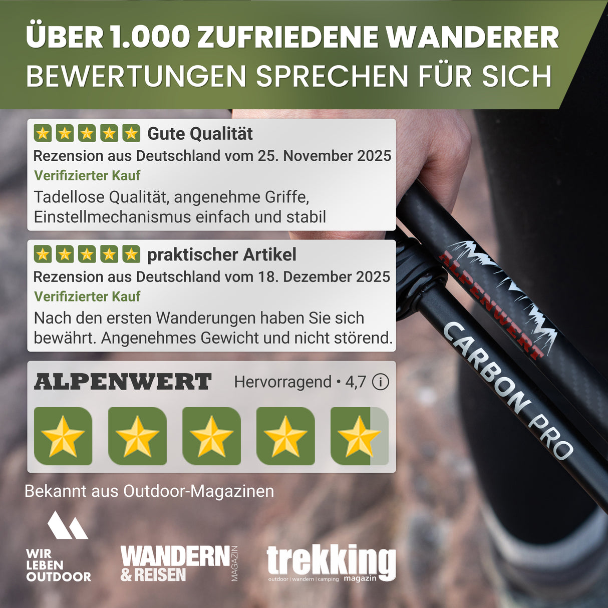 Teleskop Wanderstöcke