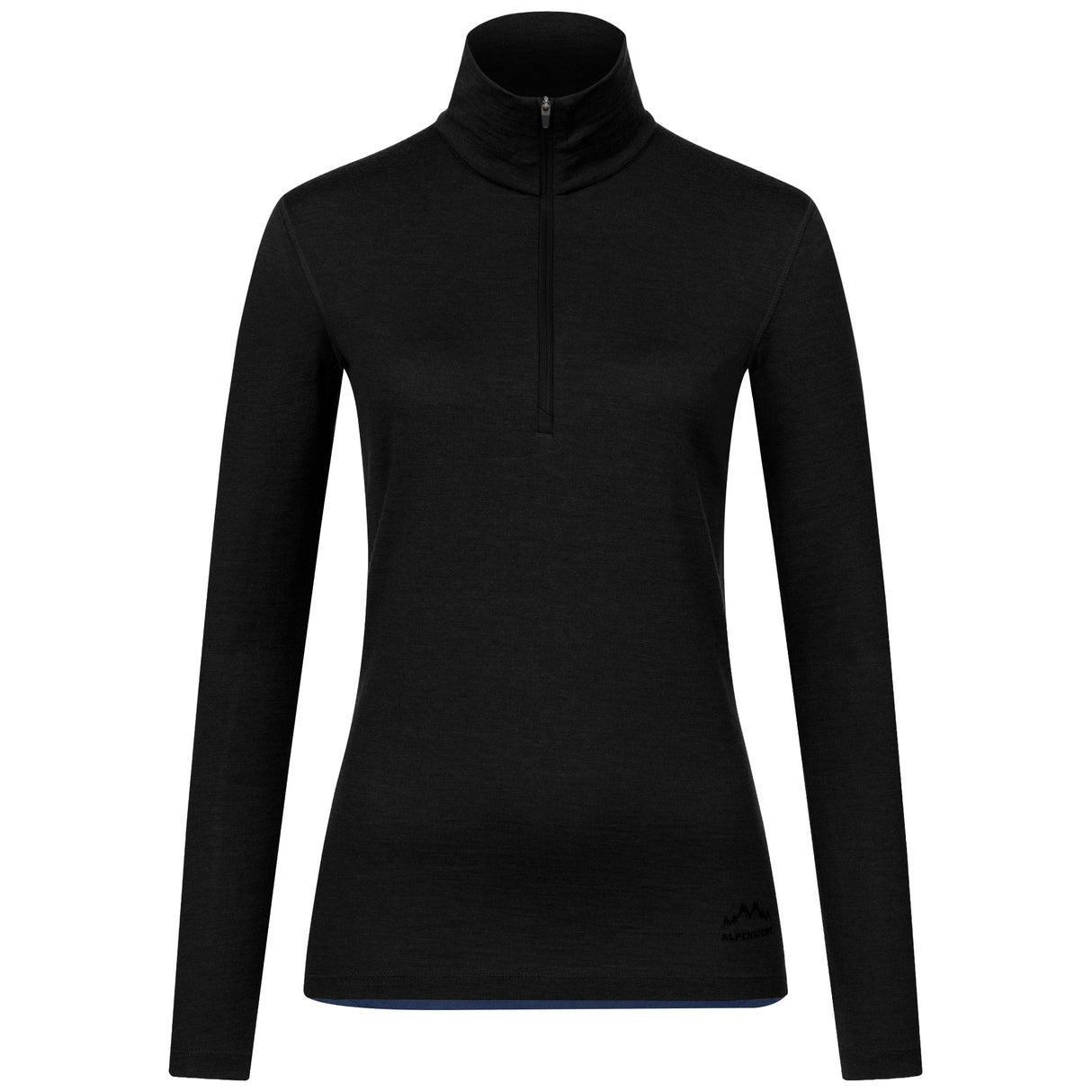 Langarmshirt Damen 100% Merino mit Zip