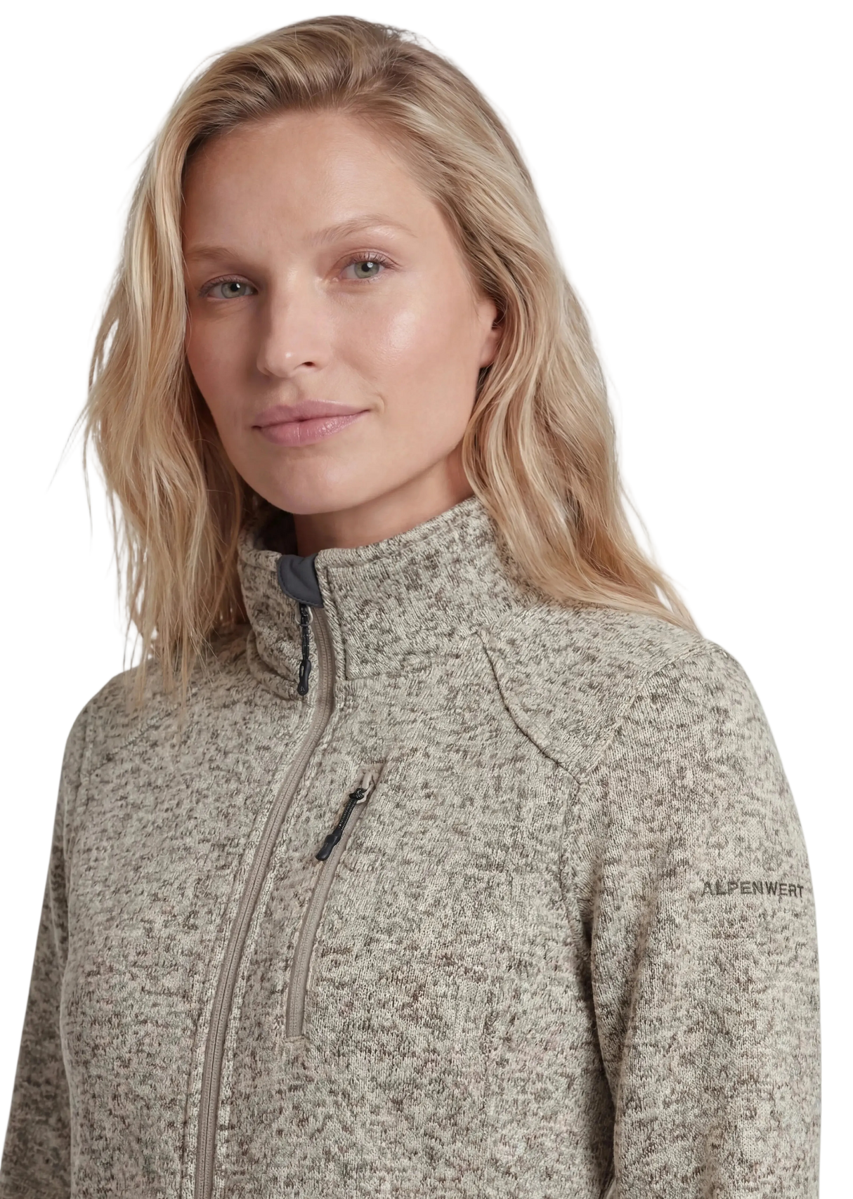 Fleecejacke Damen mit Knit Tech