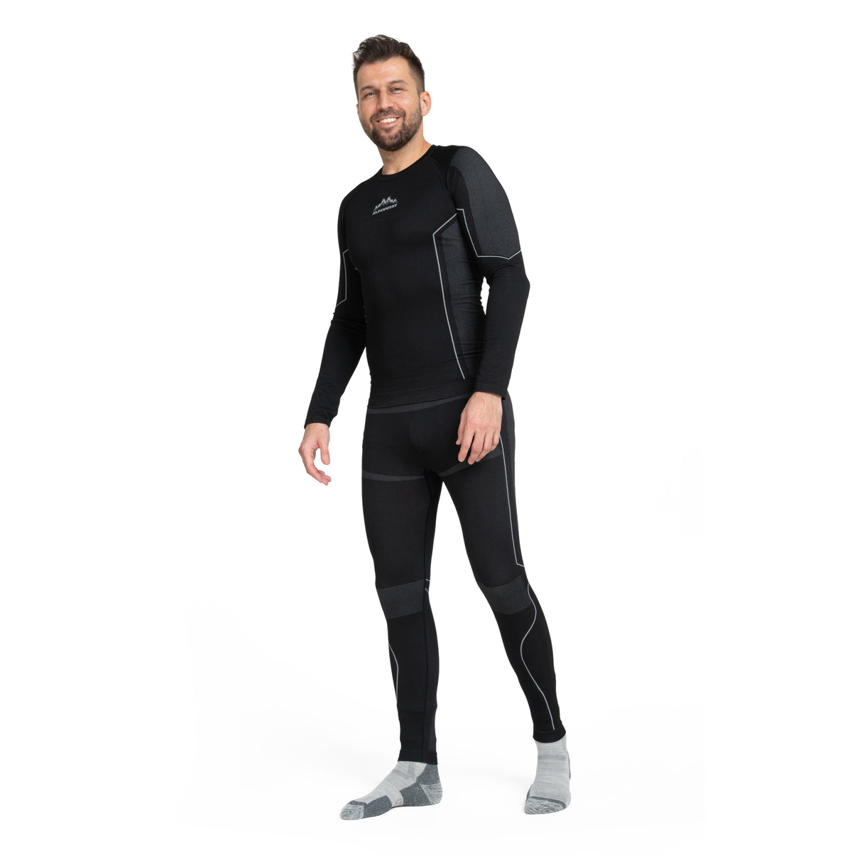 Thermounterwäsche Herren mit Daumenloch aus recyceltem Polyester