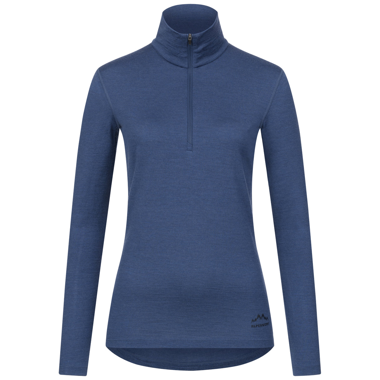 Langarmshirt Damen 100% Merino mit Zip