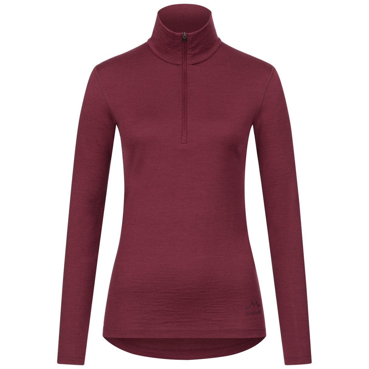 Langarmshirt Damen 100% Merino mit Zip
