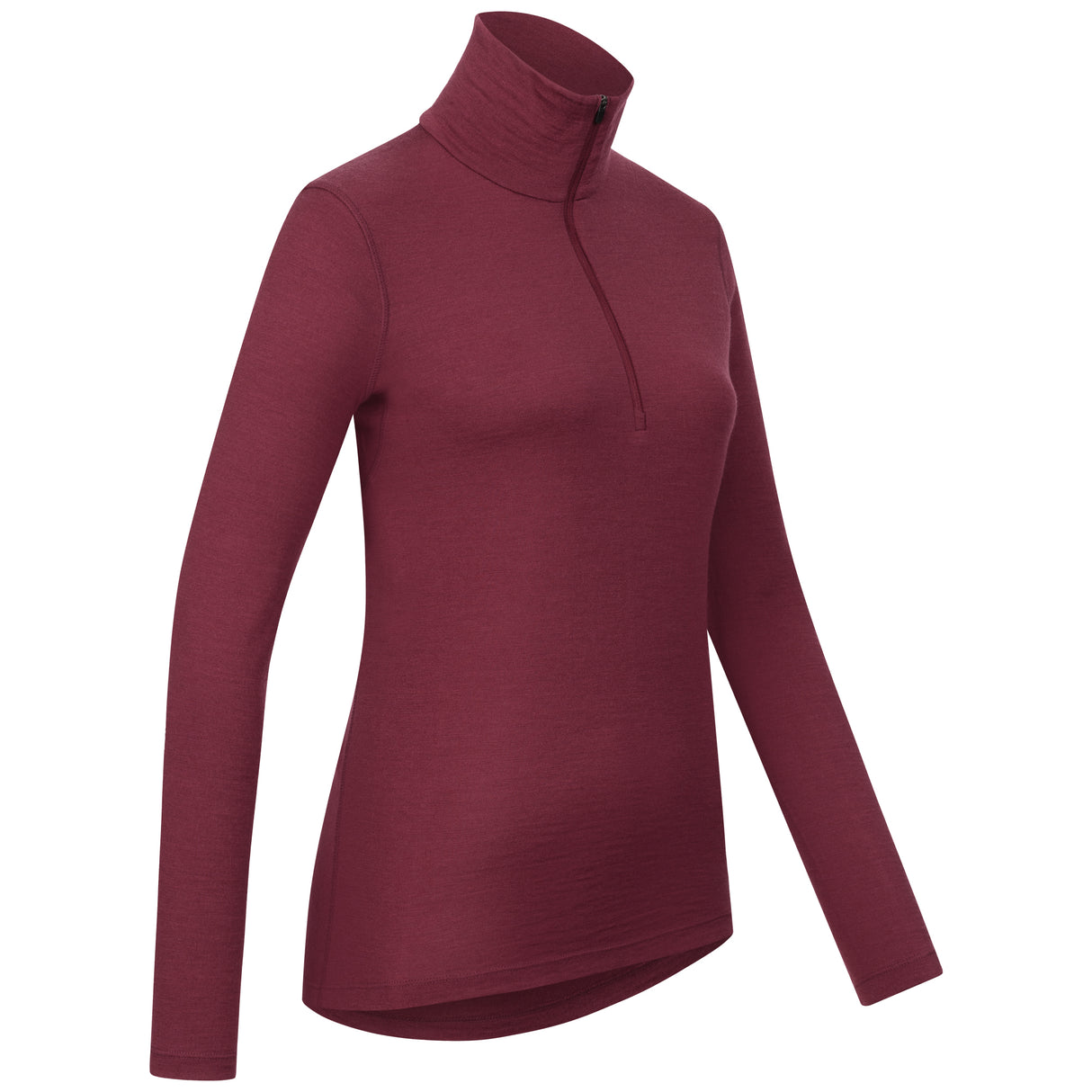 Langarmshirt Damen 100% Merino mit Zip