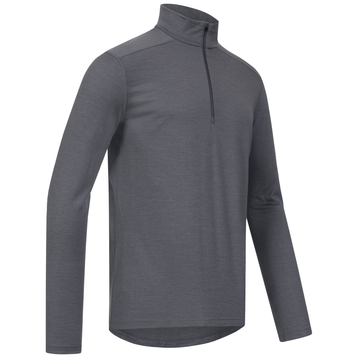 Langarmshirt Herren 100% Merino mit Zip