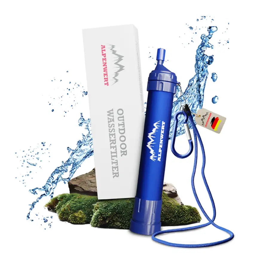 Kompakter Outdoor Wasserfilter für sauberes Trinkwasser unterwegs