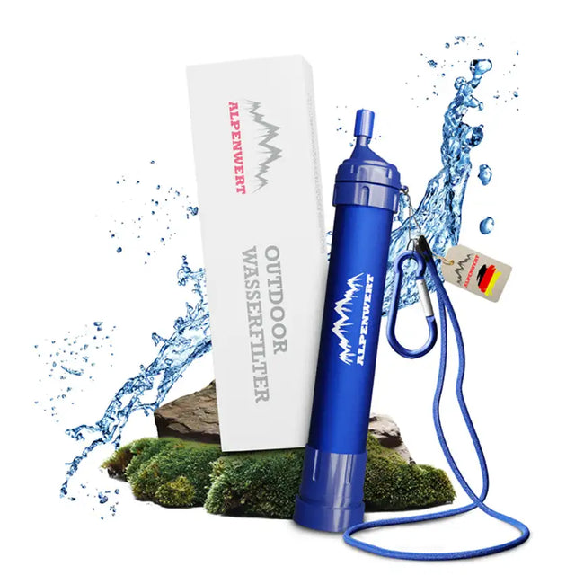 Kompakter Outdoor Wasserfilter für sauberes Trinkwasser unterwegs