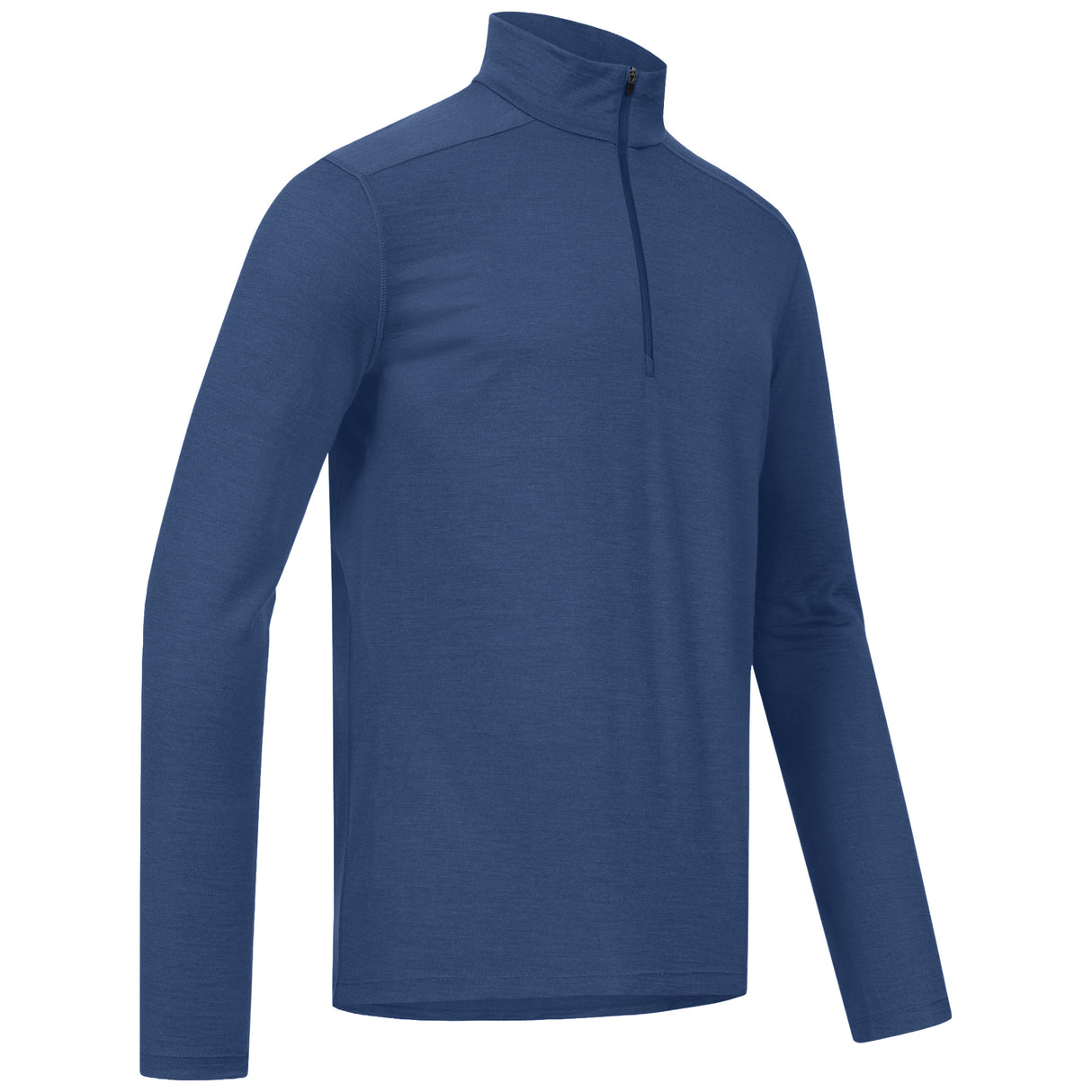 Langarmshirt Herren 100% Merino mit Zip
