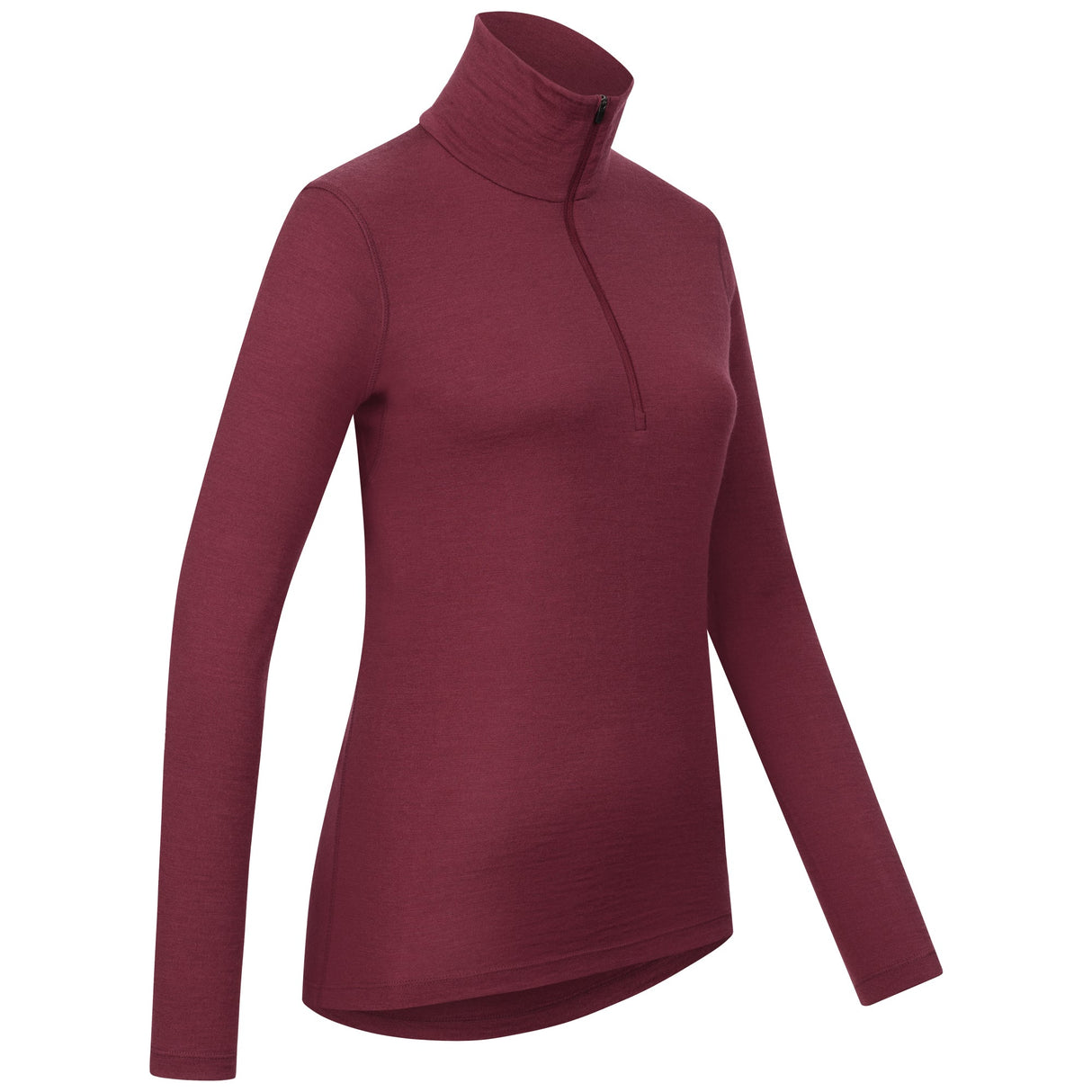 Langarmshirt Damen 100% Merino mit Zip - ALPENWERT