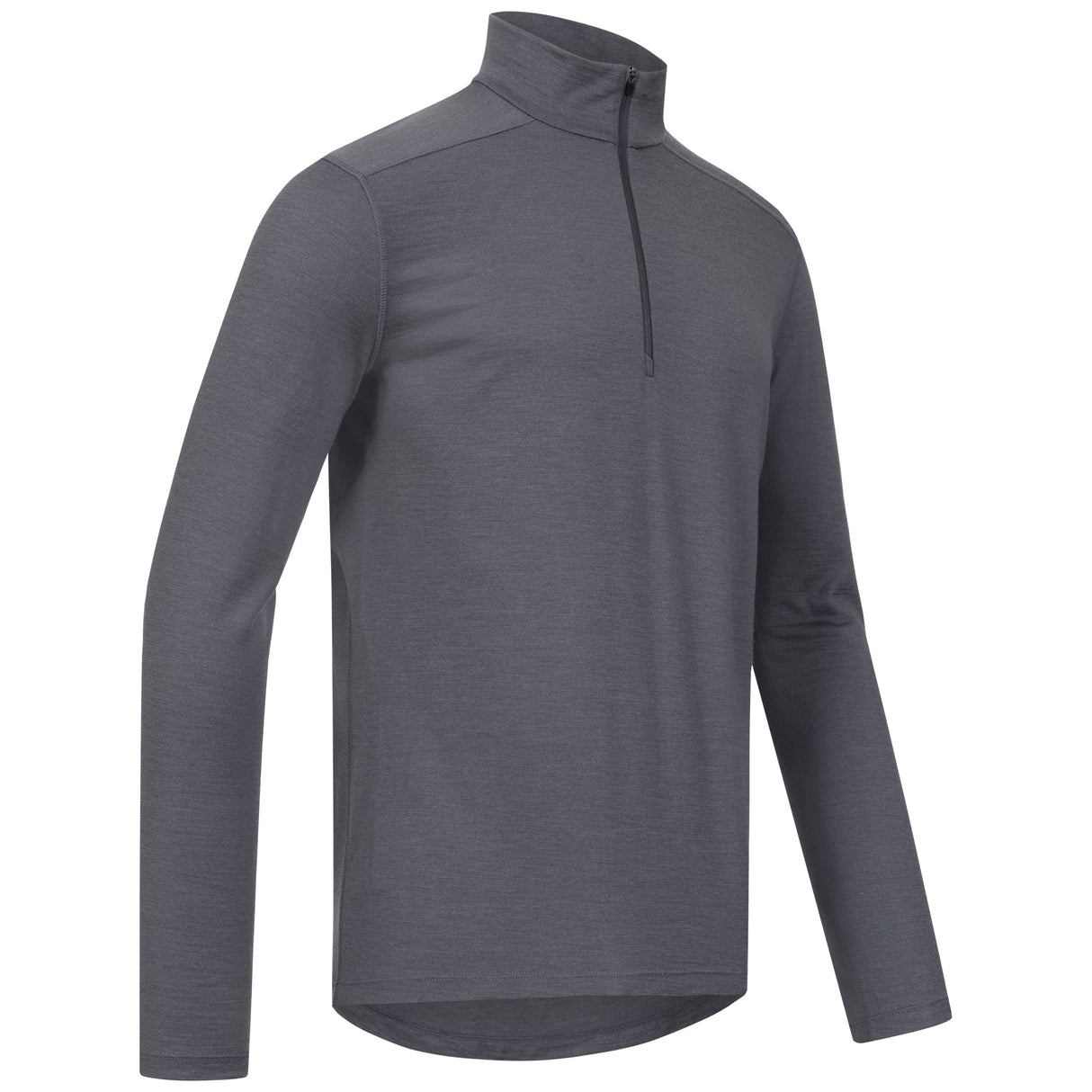 Langarmshirt Herren 100% Merino mit Zip - ALPENWERT