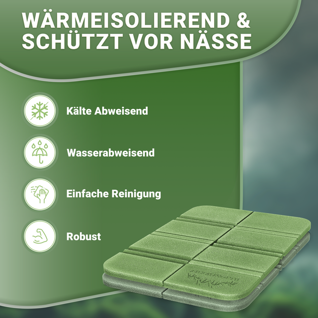 Outdoor Sitzkissen faltbar 2er Set – Leicht & isolierend