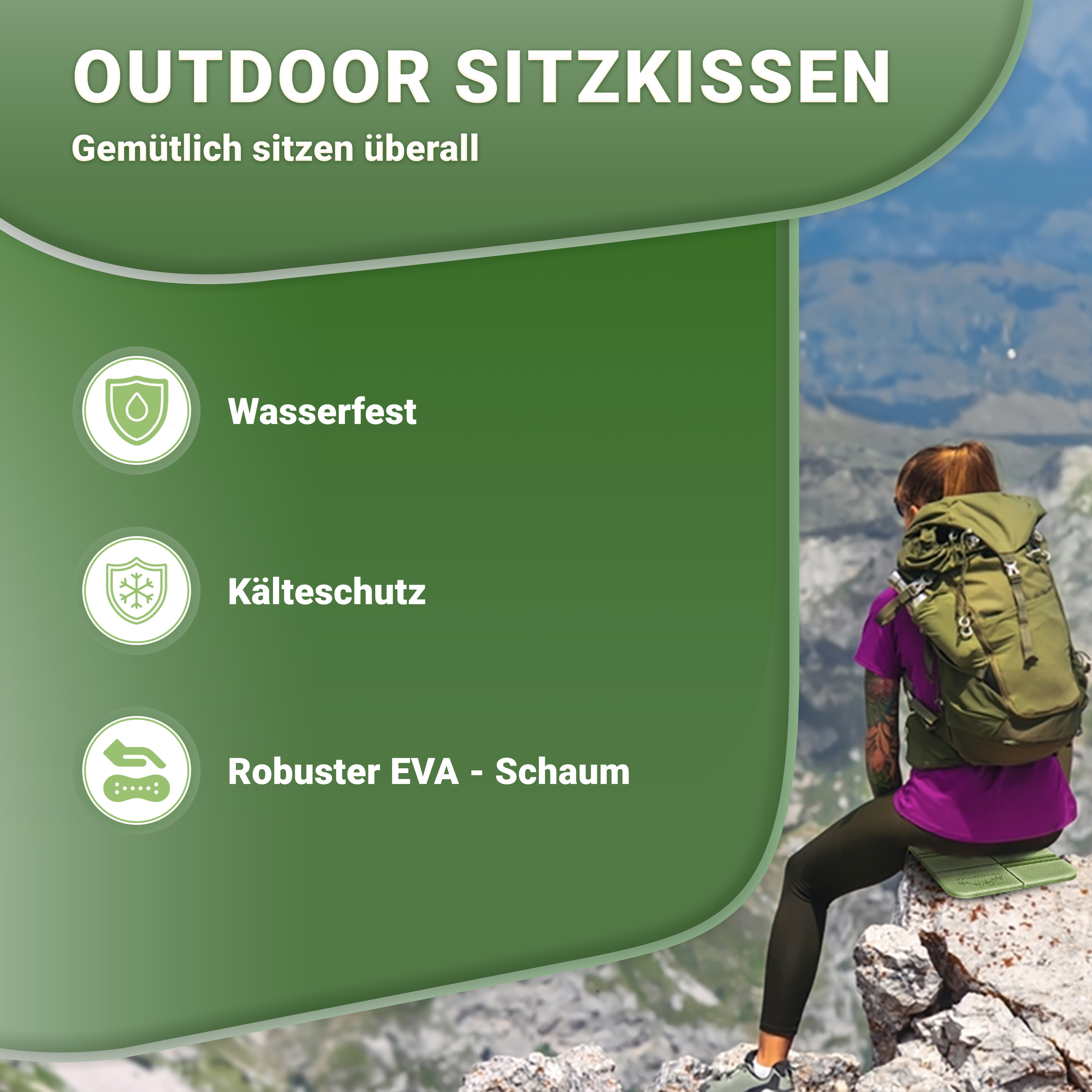 Sitzkissen Outdoor Faltbar 2er Set