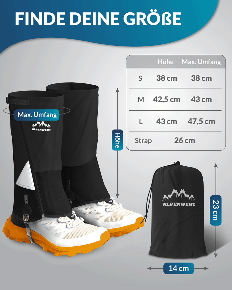 Gamaschen wasserdicht – Robust, leicht & reflektierend