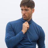 Langarmshirt Herren 100% Merino mit Zip