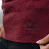 Langarmshirt Damen 100% Merino mit Zip