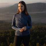 Langarmshirt Damen 100% Merino mit Zip