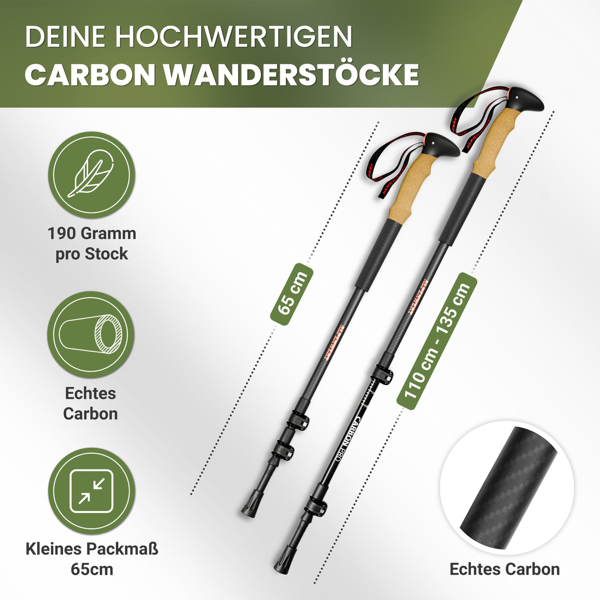 Teleskop Wanderstöcke