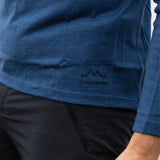 Langarmshirt Herren 100% Merino mit Zip