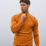 Langarmshirt Herren 100% Merino mit Zip
