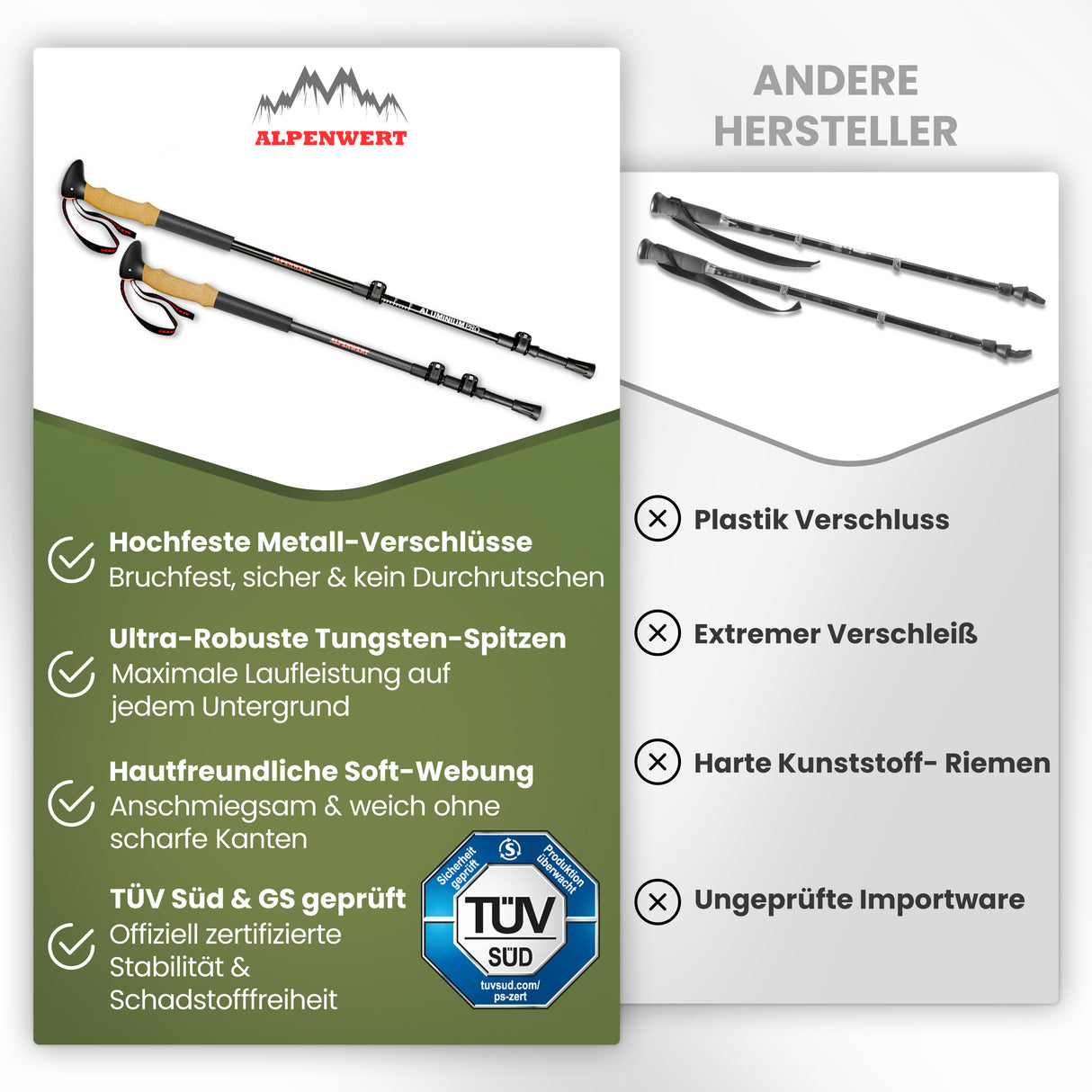 Teleskop Wanderstöcke