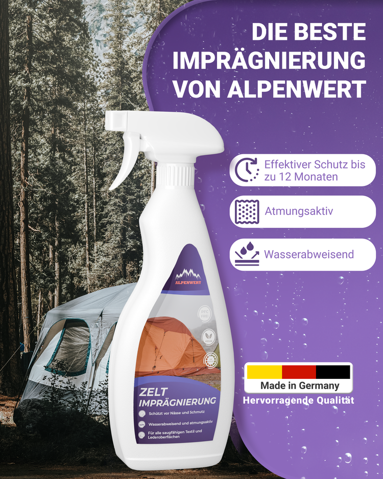 Imprägnierspray für Zelt & Markise – wasserabweisend & schützend
