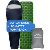 Schlafsack + Isomatte + Pumpsack