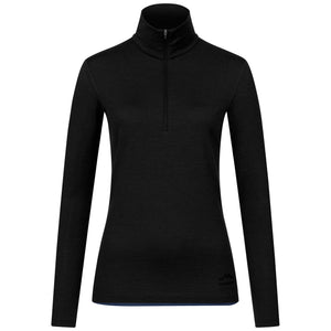 Langarmshirt Damen 100% Merino mit Zip