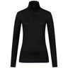 Langarmshirt Damen 100% Merino mit Zip