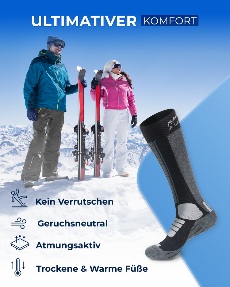 Skisocken Merino – Warm, atmungsaktiv & geruchshemmend