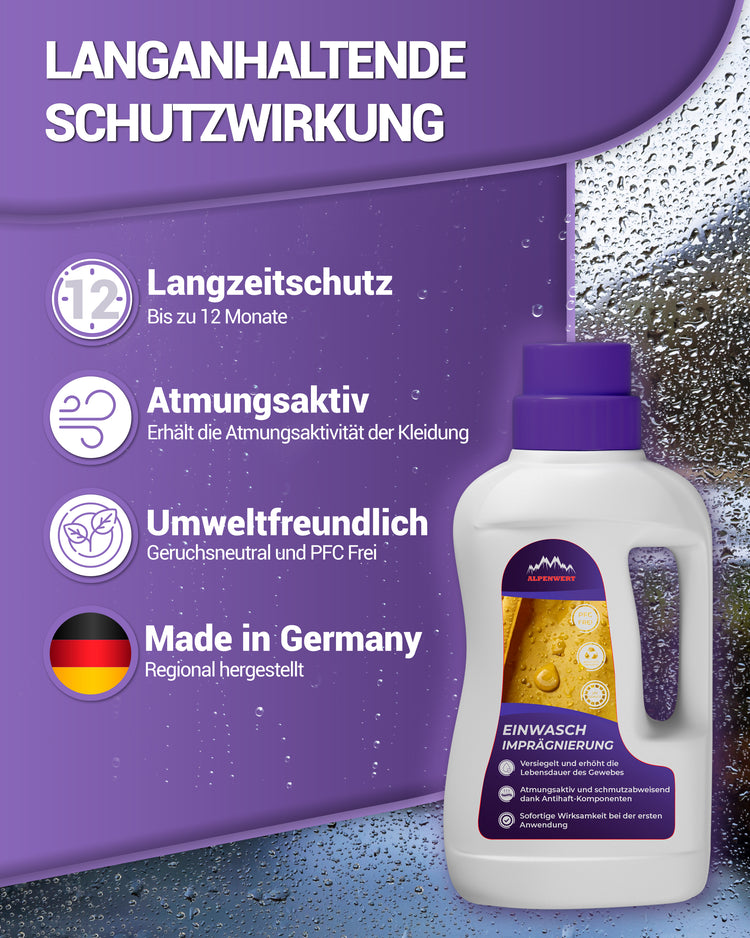 Imprägnier Waschmittel – Einwaschbar & effektiv