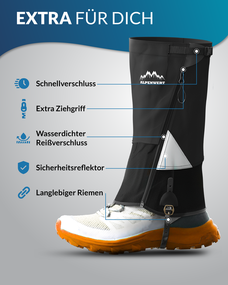 Gamaschen wasserdicht – Robust, leicht & reflektierend
