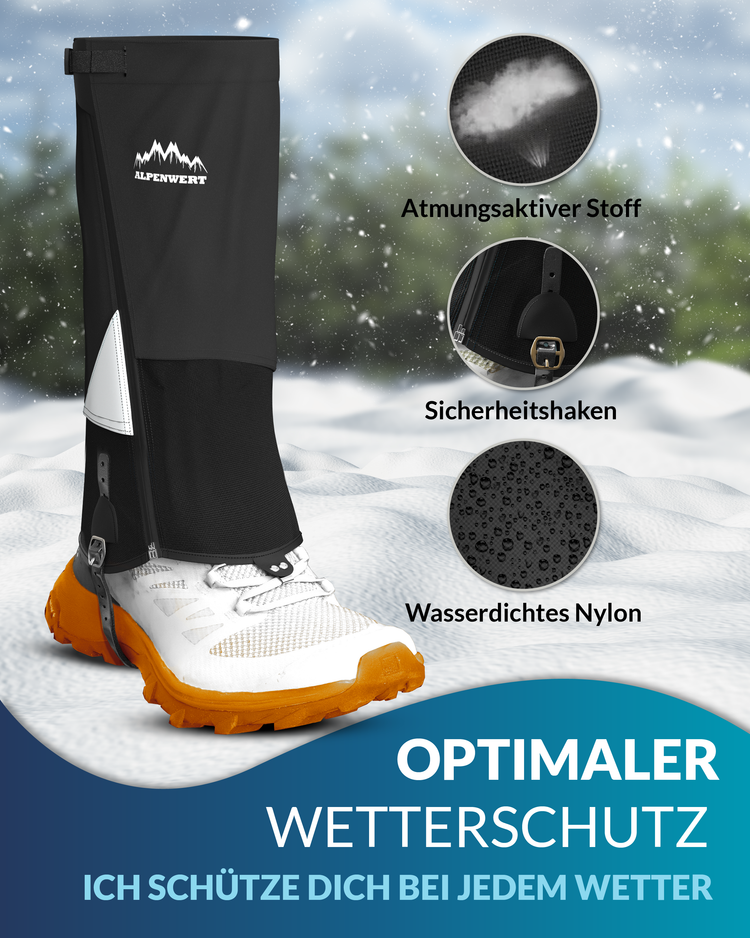 Gamaschen wasserdicht – Robust, leicht & reflektierend