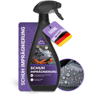 Alpenwert Schuhimprägnierung 500 ml Sprühflasche – PFC-freies Imprägnierspray für Schuhe, Made in Germany