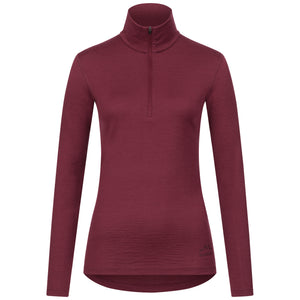 Langarmshirt Damen 100% Merino mit Zip