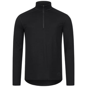 Langarmshirt Herren 100% Merino mit Zip