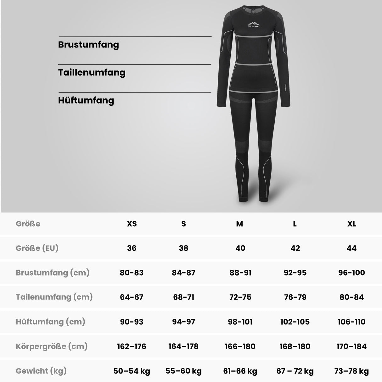 Thermounterwäsche Damen mit Daumenloch aus recyceltem Polyester