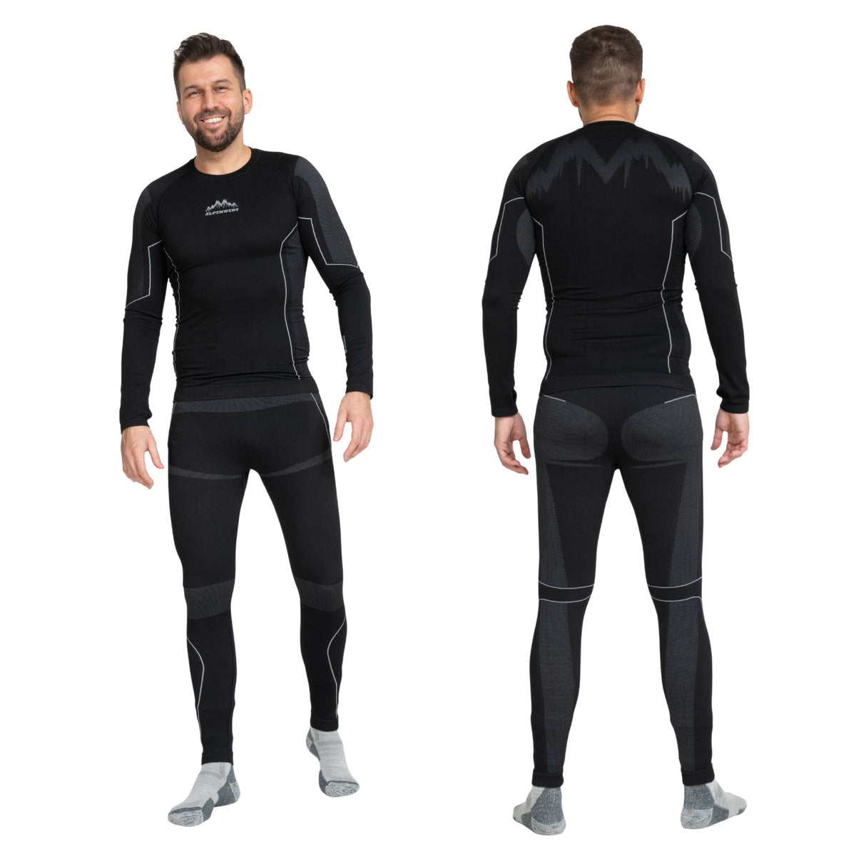 Thermounterwäsche Herren mit Daumenloch aus recyceltem Polyester