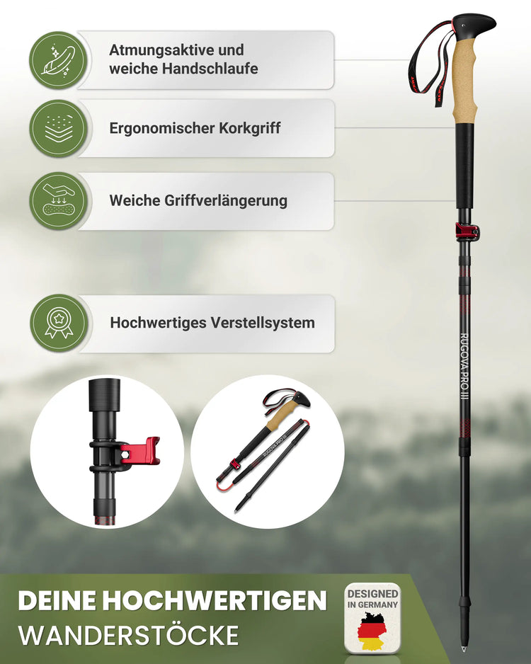 Vorteile der faltbaren Wanderstöcke – leicht, kompakt, ergonomisch, höhenverstellbar