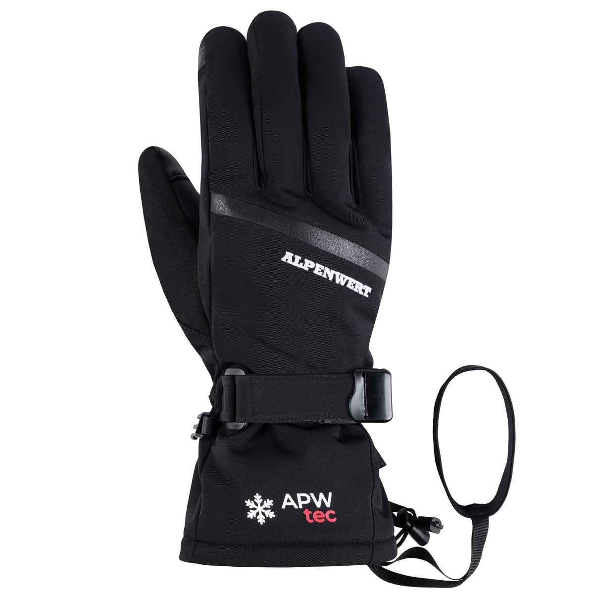 Alpenwert Ski Handschuhe – Wasserdicht, Touchscreenfähig mit Handschlaufe - ALPENWERT