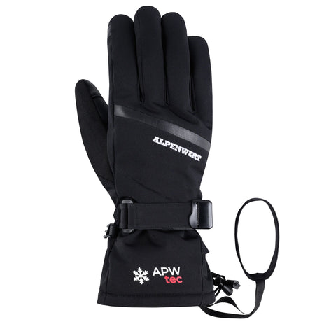 Alpenwert Ski Handschuhe – Wasserdicht, Touchscreenfähig mit Handschlaufe - ALPENWERT