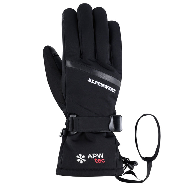 Alpenwert Ski Handschuhe – Wasserdicht, Touchscreenfähig mit Handschlaufe - ALPENWERT