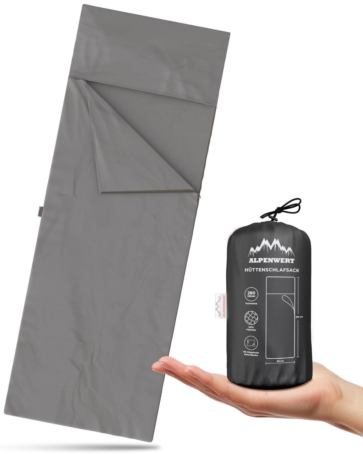 Alpenwert Hüttenschlafsack – 25% sparen auf 280g Outdoor-Begleiter