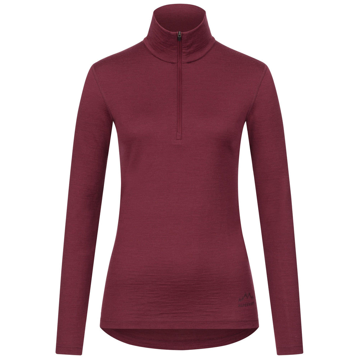 Langarmshirt Damen 100% Merino mit Zip - ALPENWERT