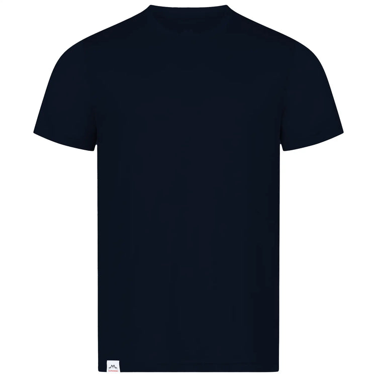 Merino T Shirt Herren in Blau – funktional und stylisch von vorne