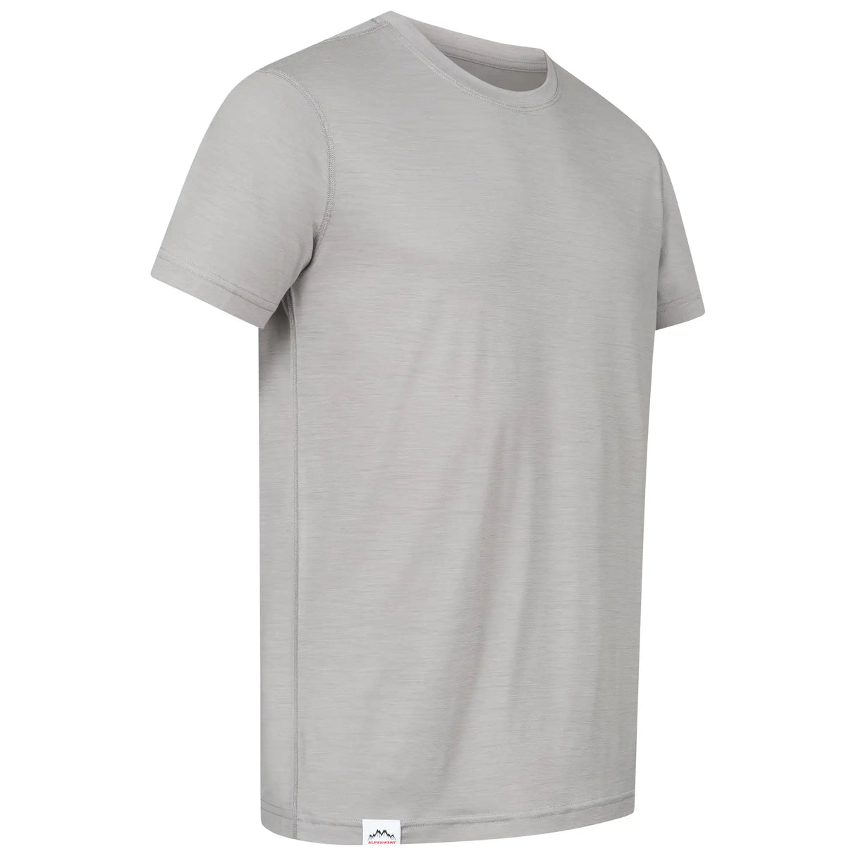 Graues Merino Shirt Herren Seitenansicht – leicht, weich und nachhaltig