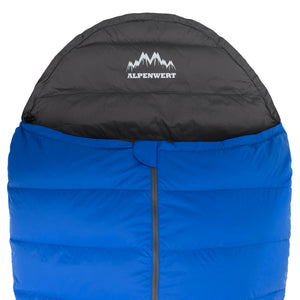 Ultraleicht Daunenschlafsack – 400g, ideal für Motorradtouren & Leichtes Backpacking - ALPENWERT